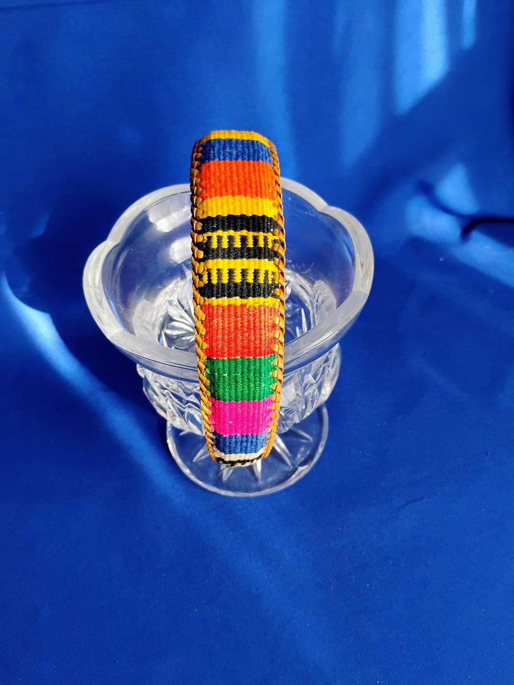 Handwoven Multicolor Fabric Headband - Vibrant Striped Women’s Hair Accessory